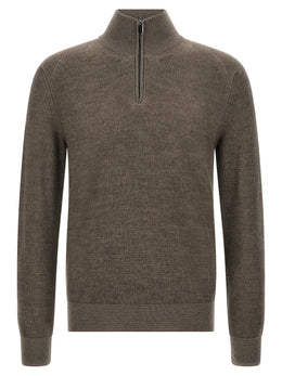 Brioni Brauner Kaschmir-Strickjacke