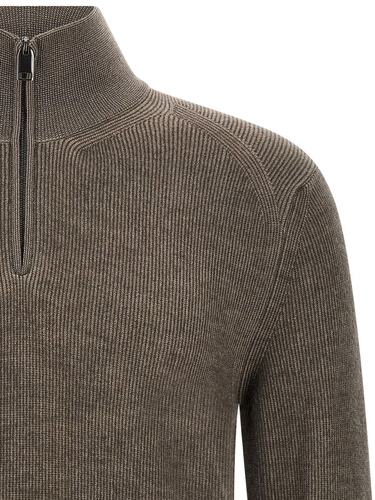 Brioni Brauner Kaschmir-Strickjacke