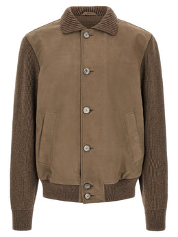 Brioni Braune Kalbslederjacke
