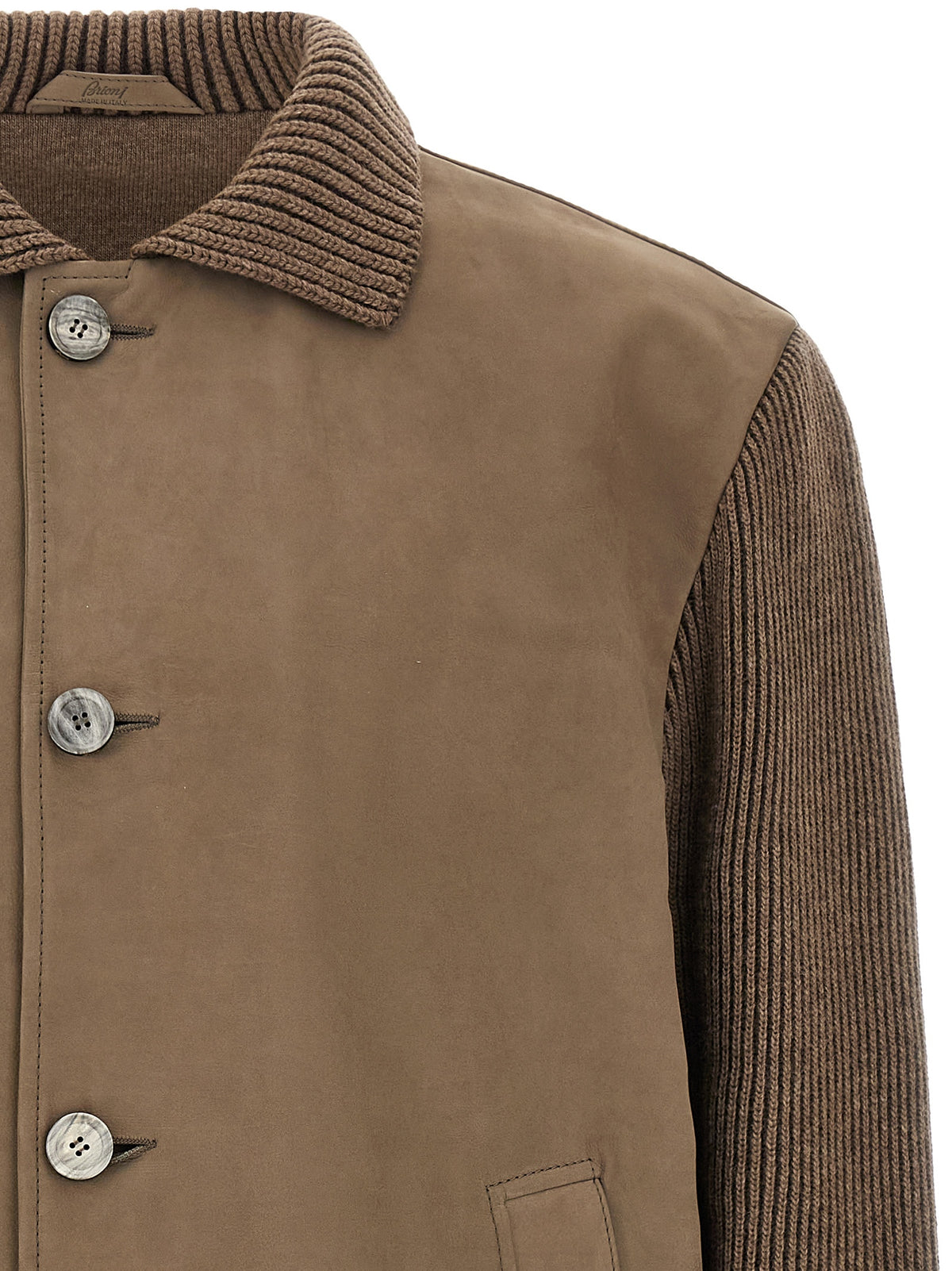 Brioni Braune Kalbslederjacke