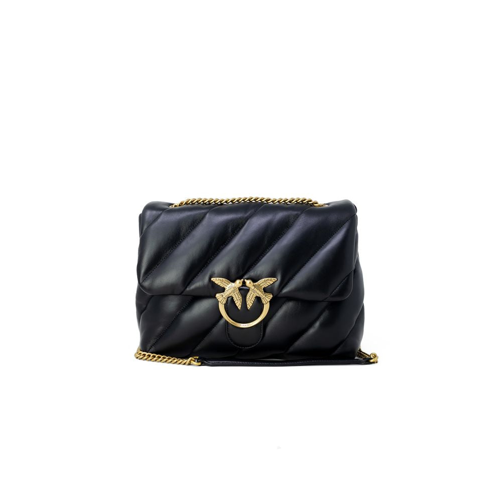PINKO Schwarze Lederhandtasche