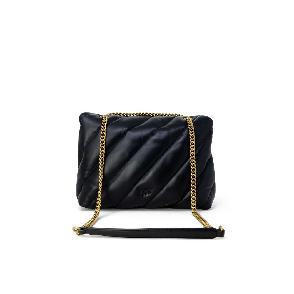 PINKO Schwarze Lederhandtasche