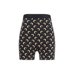 Marine Serre Schwarze Polyamid-Bermudashorts