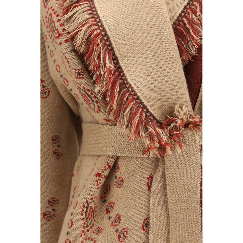 Alanui Brauner Kaschmir-Strickjacke