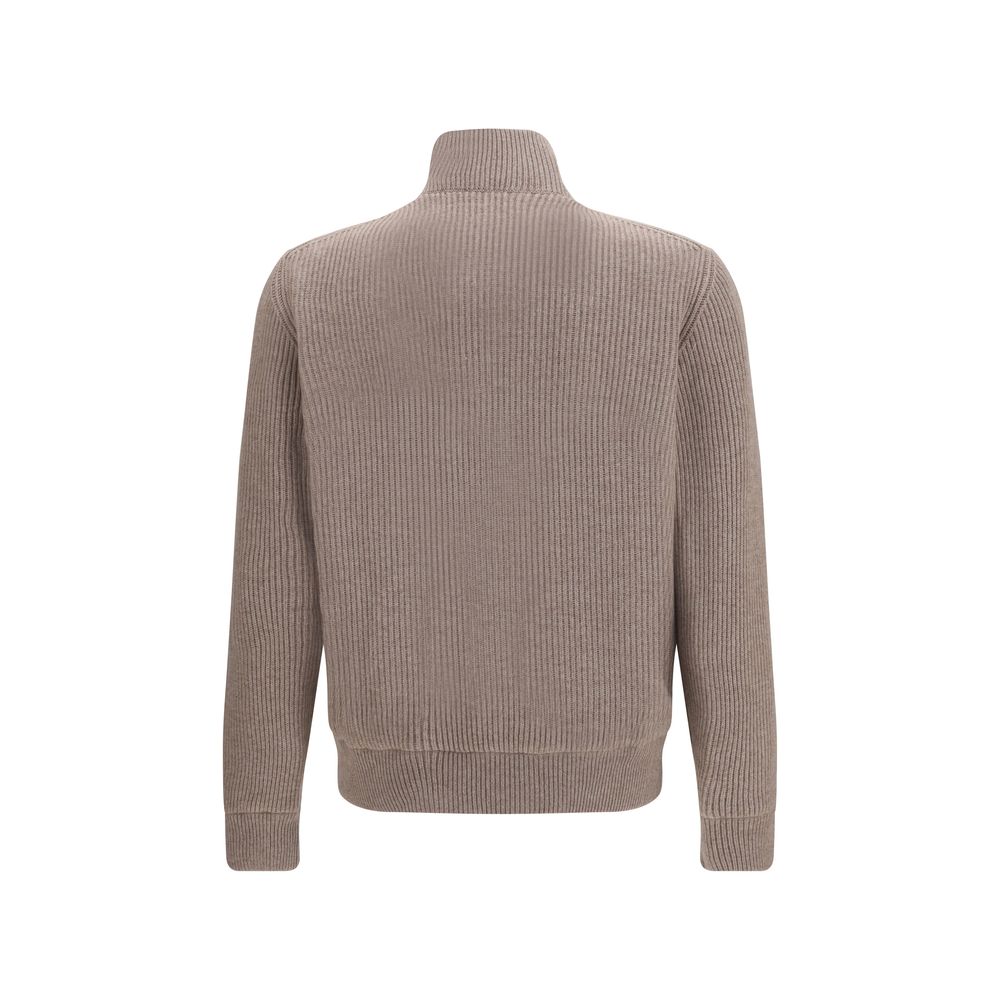 Brunello Cucinelli Beige Kalbsleder Bos Taurus Langjacke