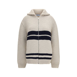 Prada Beige Woll Cardigan Oves Aries