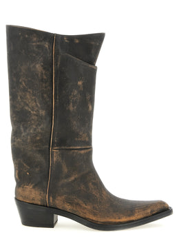 Khaite Chelsea Boots aus braunem Kalbsleder