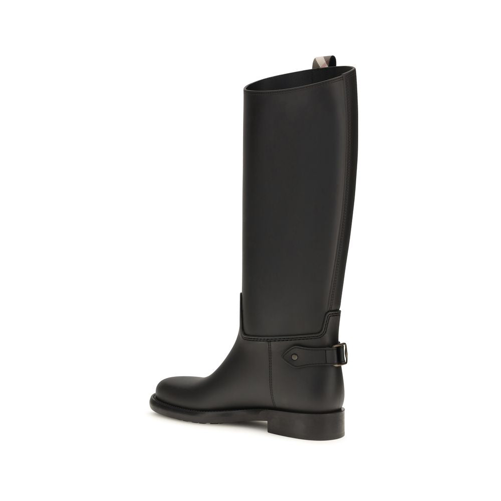 Burberry Schwarze Regen-Stiefel aus Polyurethan