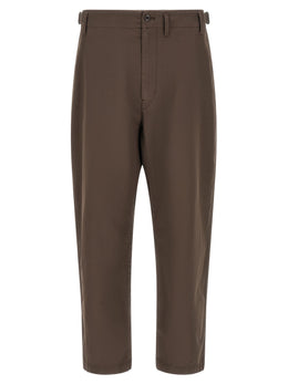 Lemaire Braune Baumwoll-Freizeithose