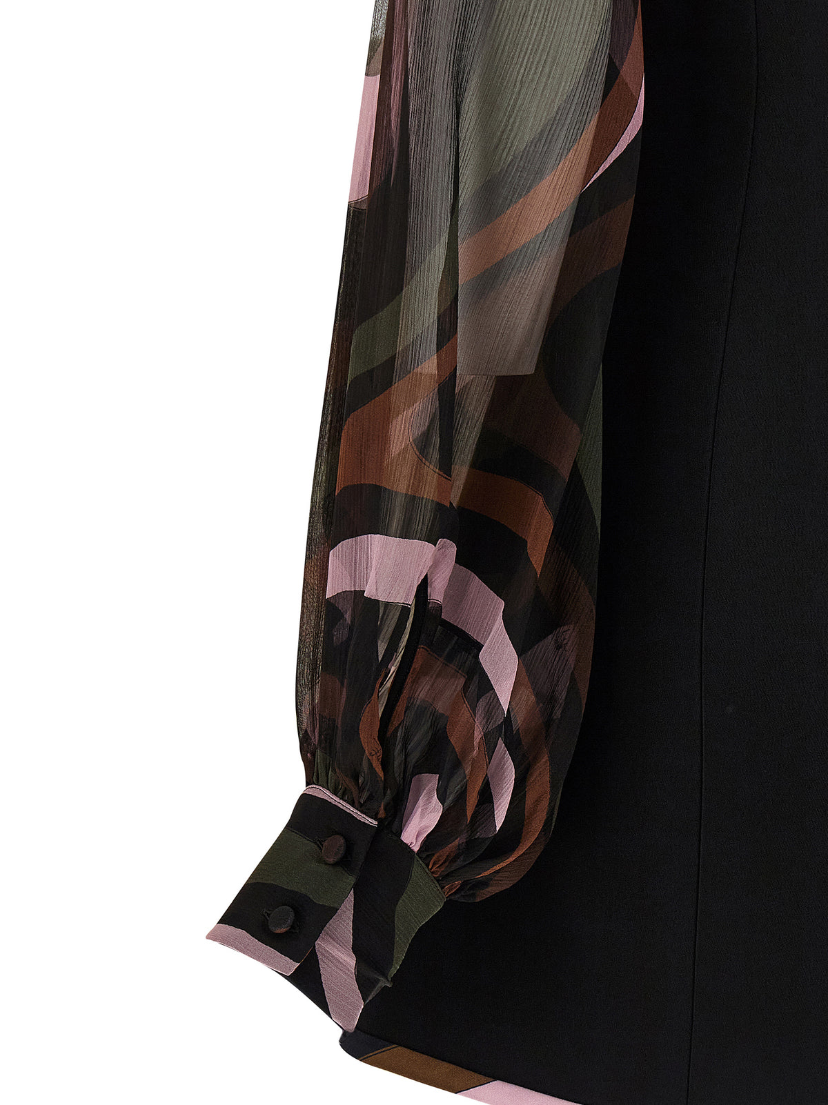 Emilio Pucci Schwarzes Viskose-Kurzkleid