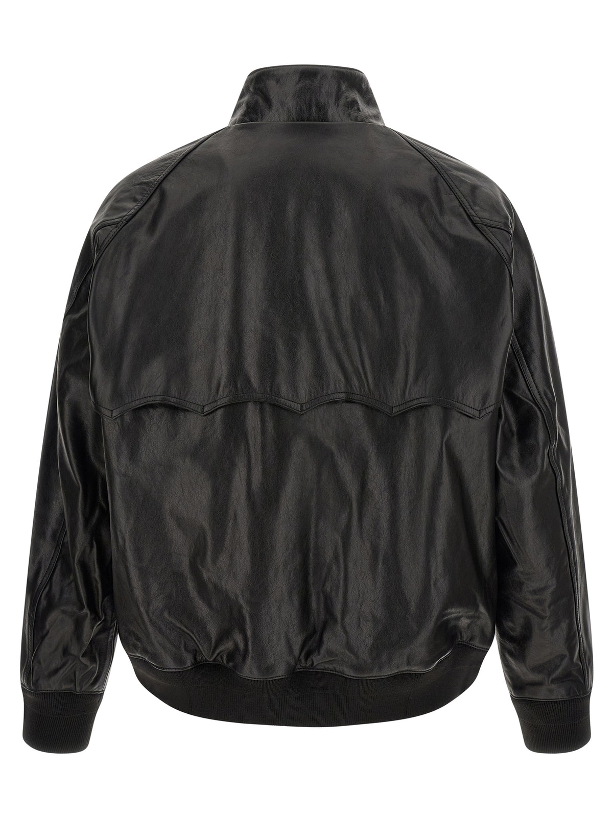 Baracuta Schwarze Lederjacke aus Rindsleder