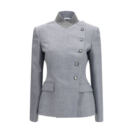 Alexander McQueen Graue Lammfelljacke Aries aus Wolle, durchgehend