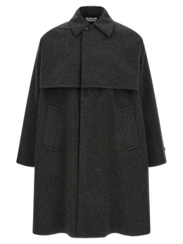 Jil Sander Grauer Wollmantel