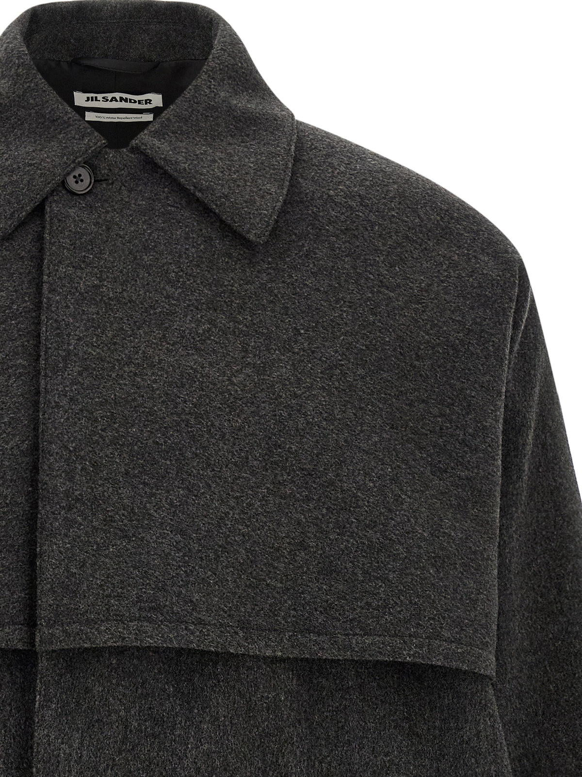 Jil Sander Grauer Wollmantel