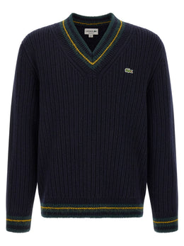 Lacoste Blauer Wollcardigan