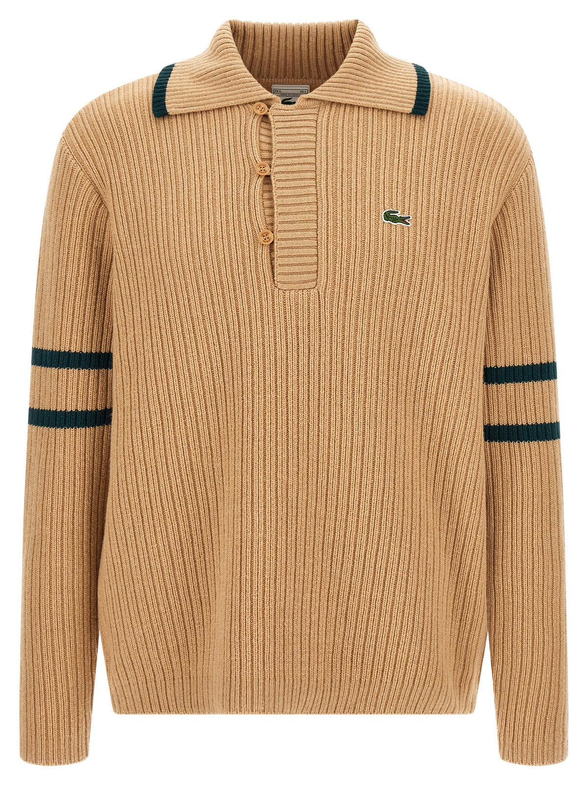 Lacoste Beige Wollstrickjacke