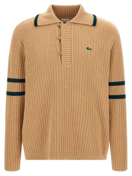 Lacoste Beige Wollstrickjacke