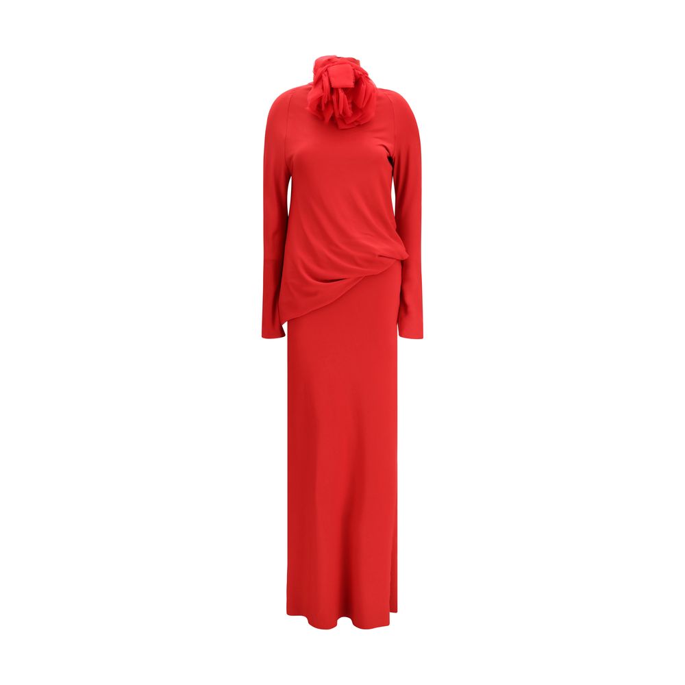 Magda Butrym Rotes Viskose-Freizeitkleid