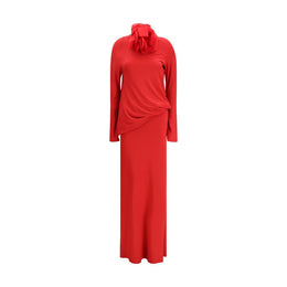 Magda Butrym Rotes Viskose-Freizeitkleid