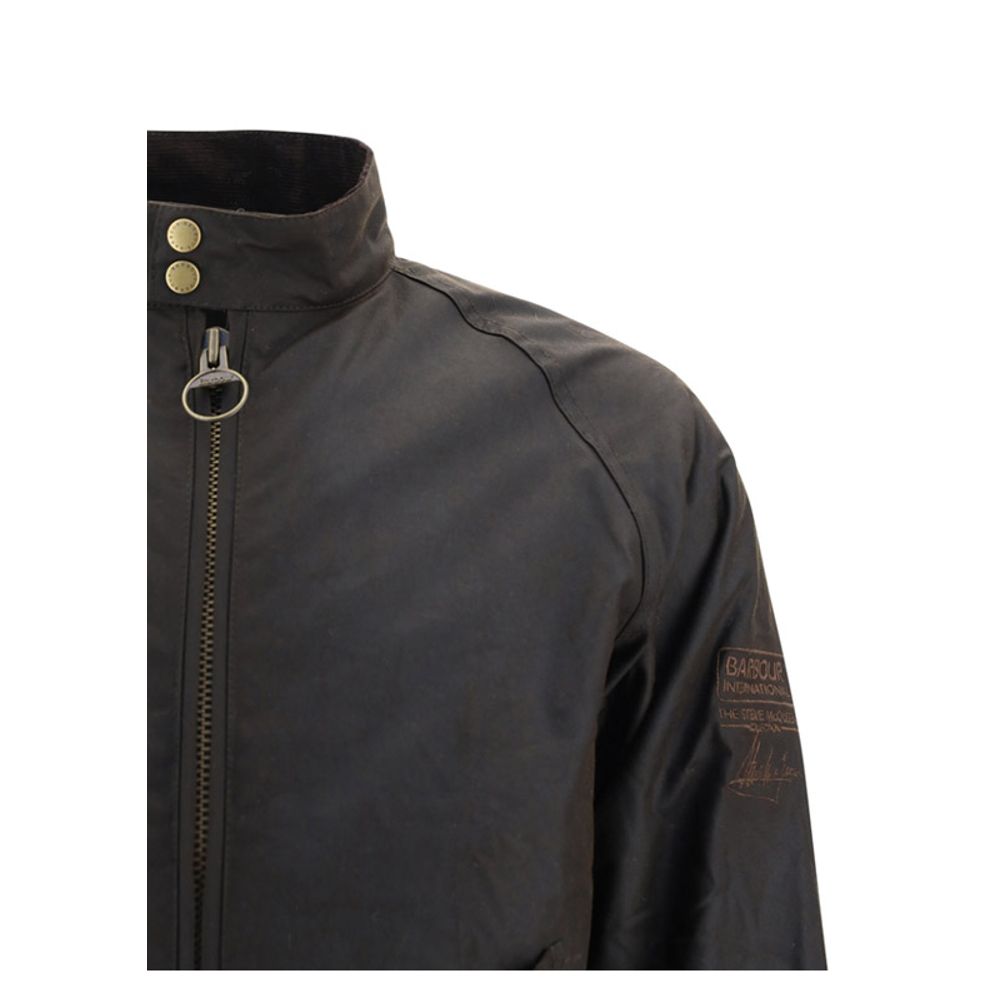 Barbour International Zweifarbige Bomberjacke aus Baumwolle