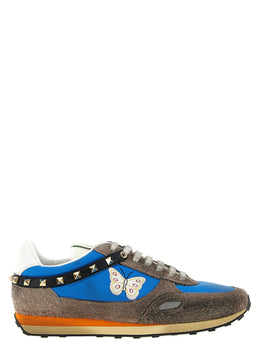 Valentino Garavani Mehrfarbige Kalbsleder-Sneaker mit niedrigem Schaft