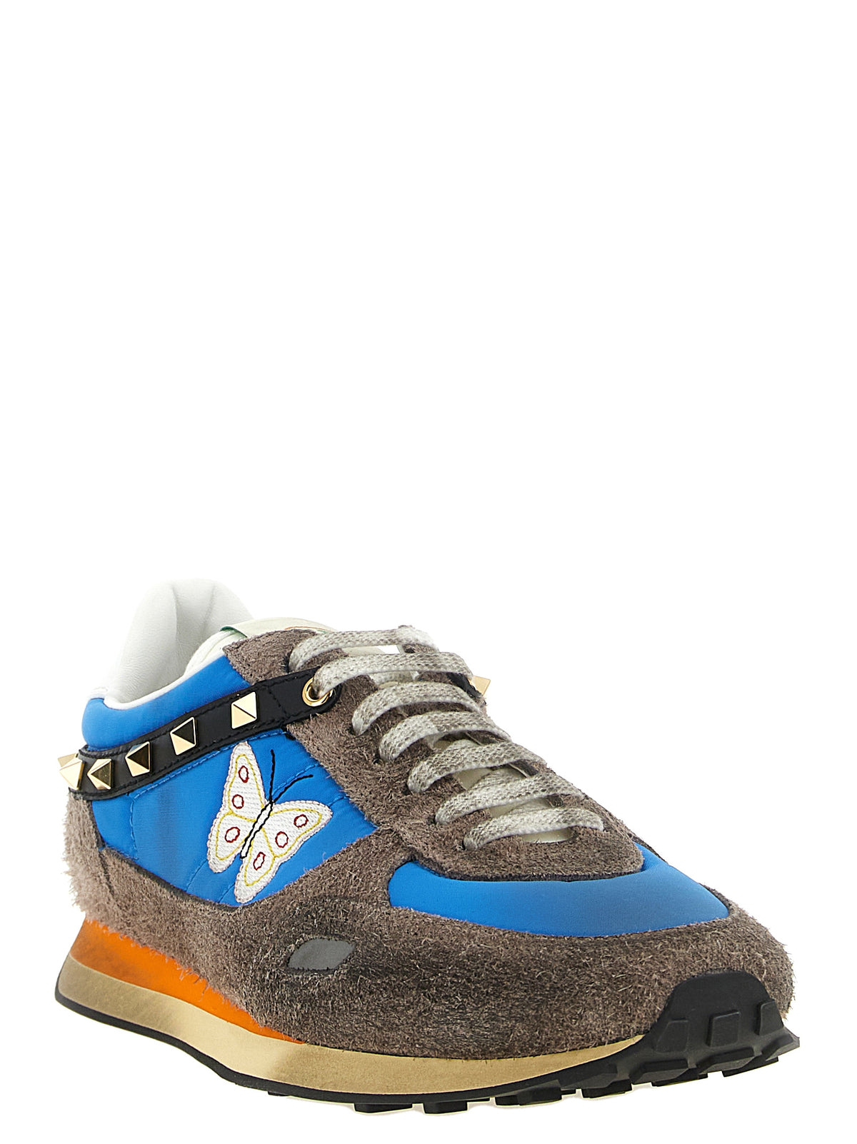 Valentino Garavani Mehrfarbige Kalbsleder-Sneaker mit niedrigem Schaft
