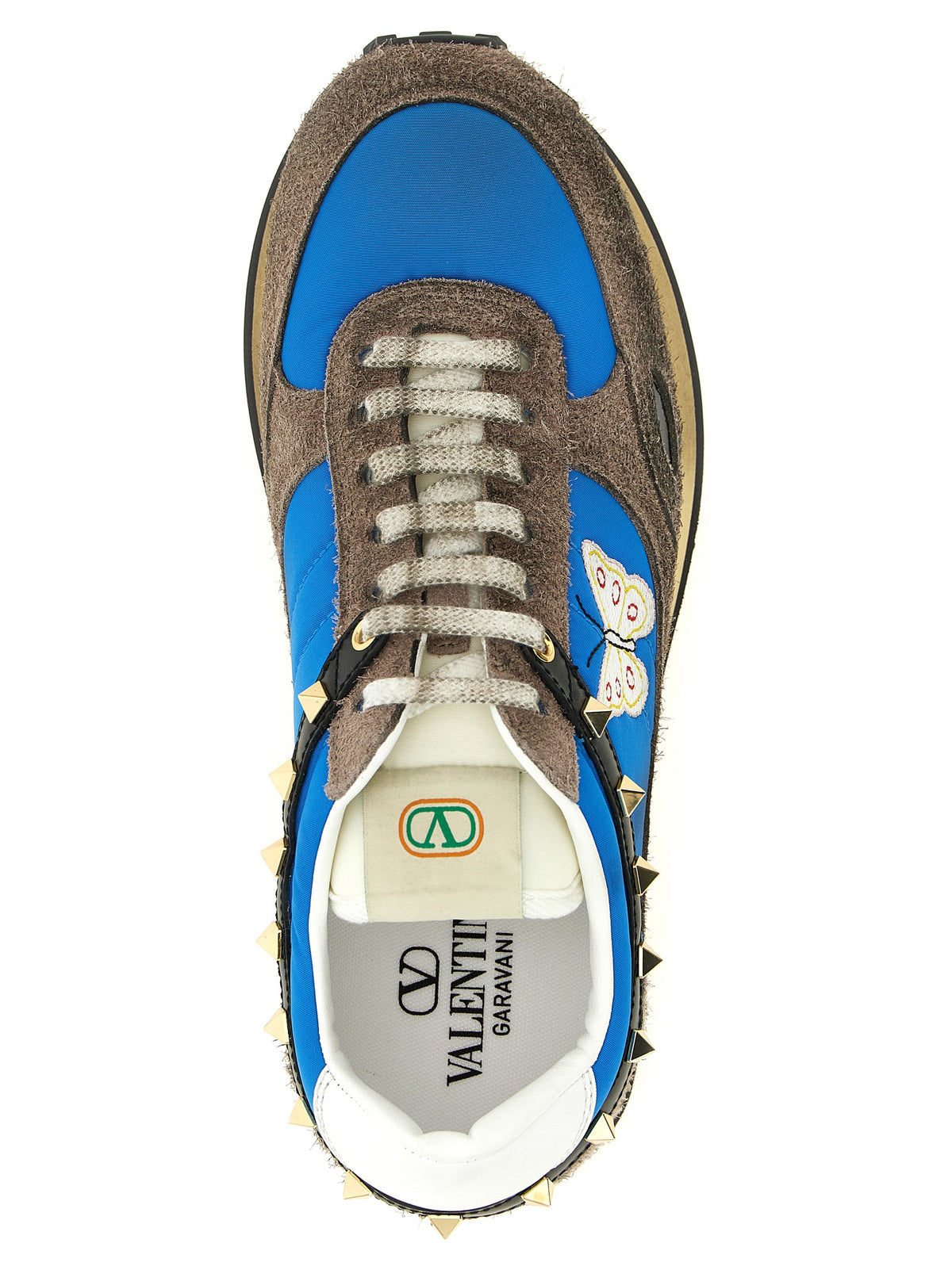 Valentino Garavani Mehrfarbige Kalbsleder-Sneaker mit niedrigem Schaft