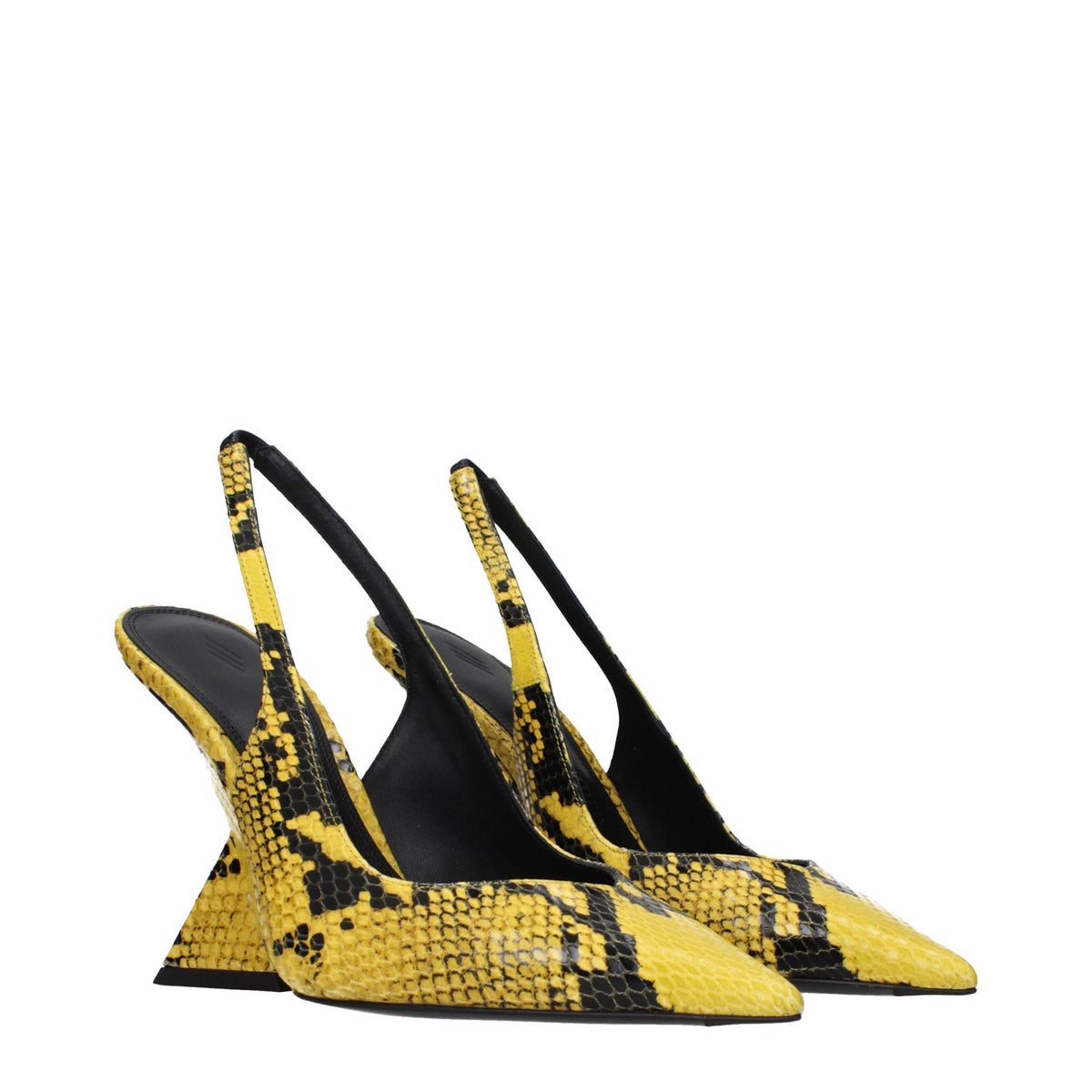 The Attico Plateau-Pumps aus gelbem Leder