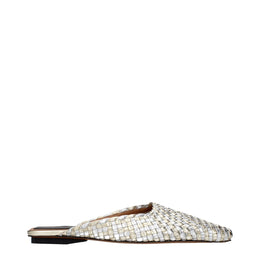 Stella McCartney Graue Leder-Slipper