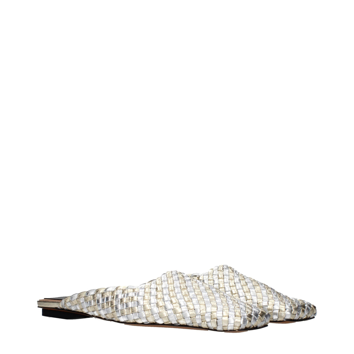 Stella McCartney Graue Leder-Slipper