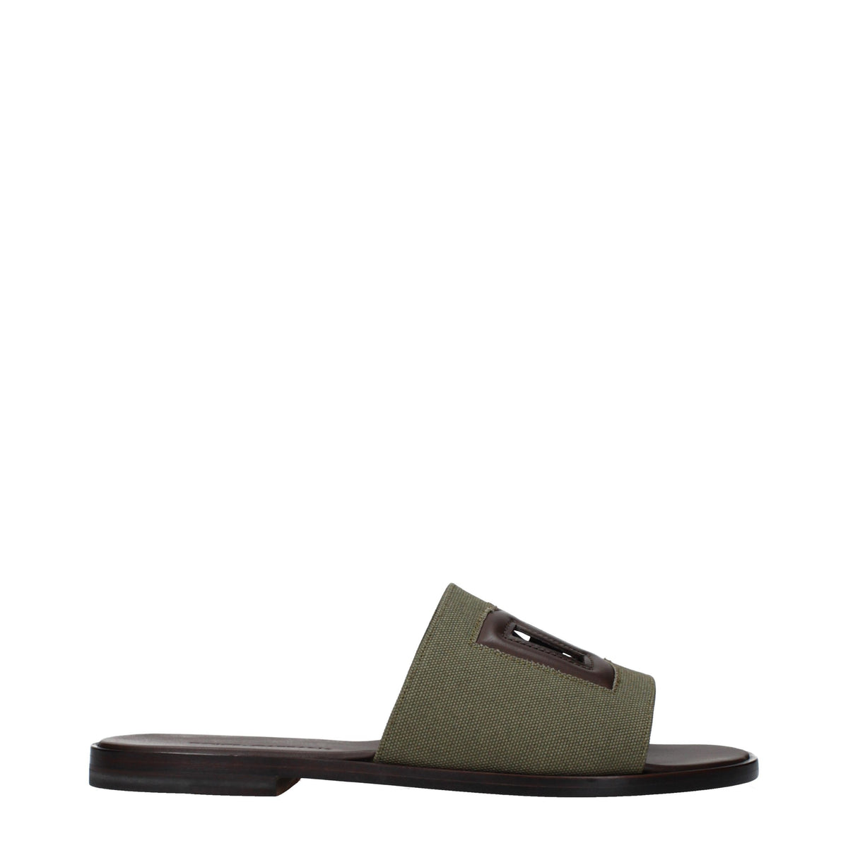 Dolce & Gabbana Grüne Stoff-Slipper