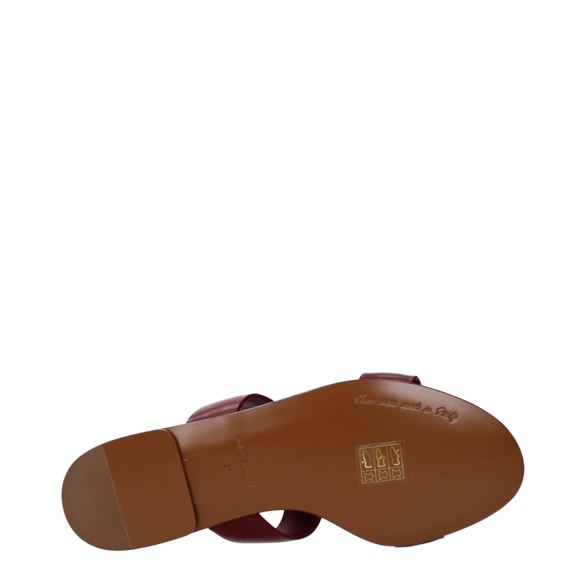 Dolce & Gabbana Rote Leder-Slipper