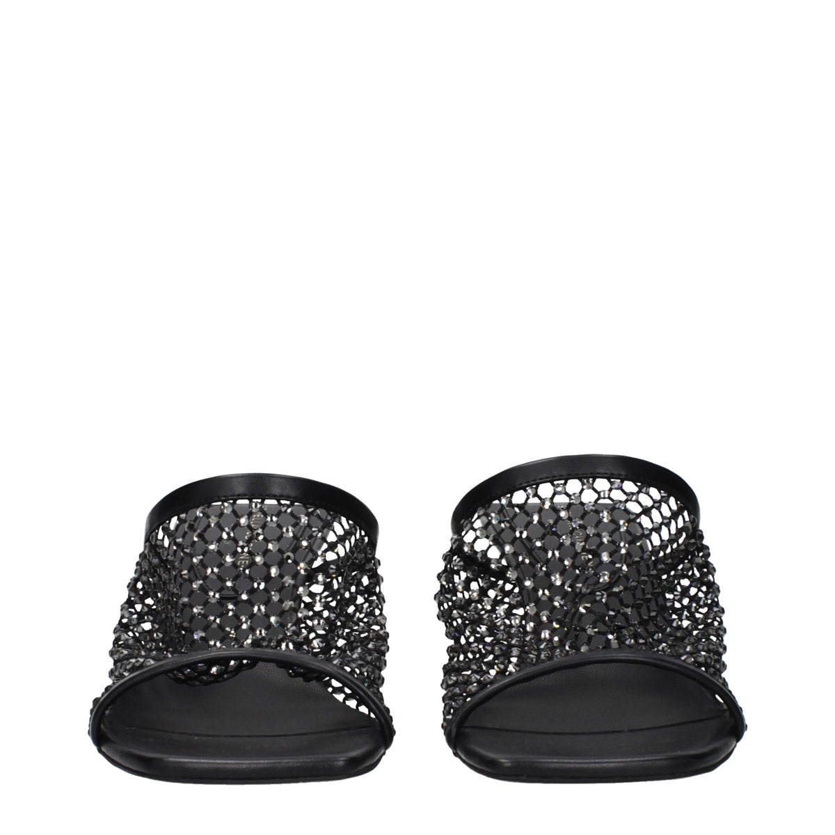 Stella McCartney Schwarze Leder-Stiletto-Sandalen
