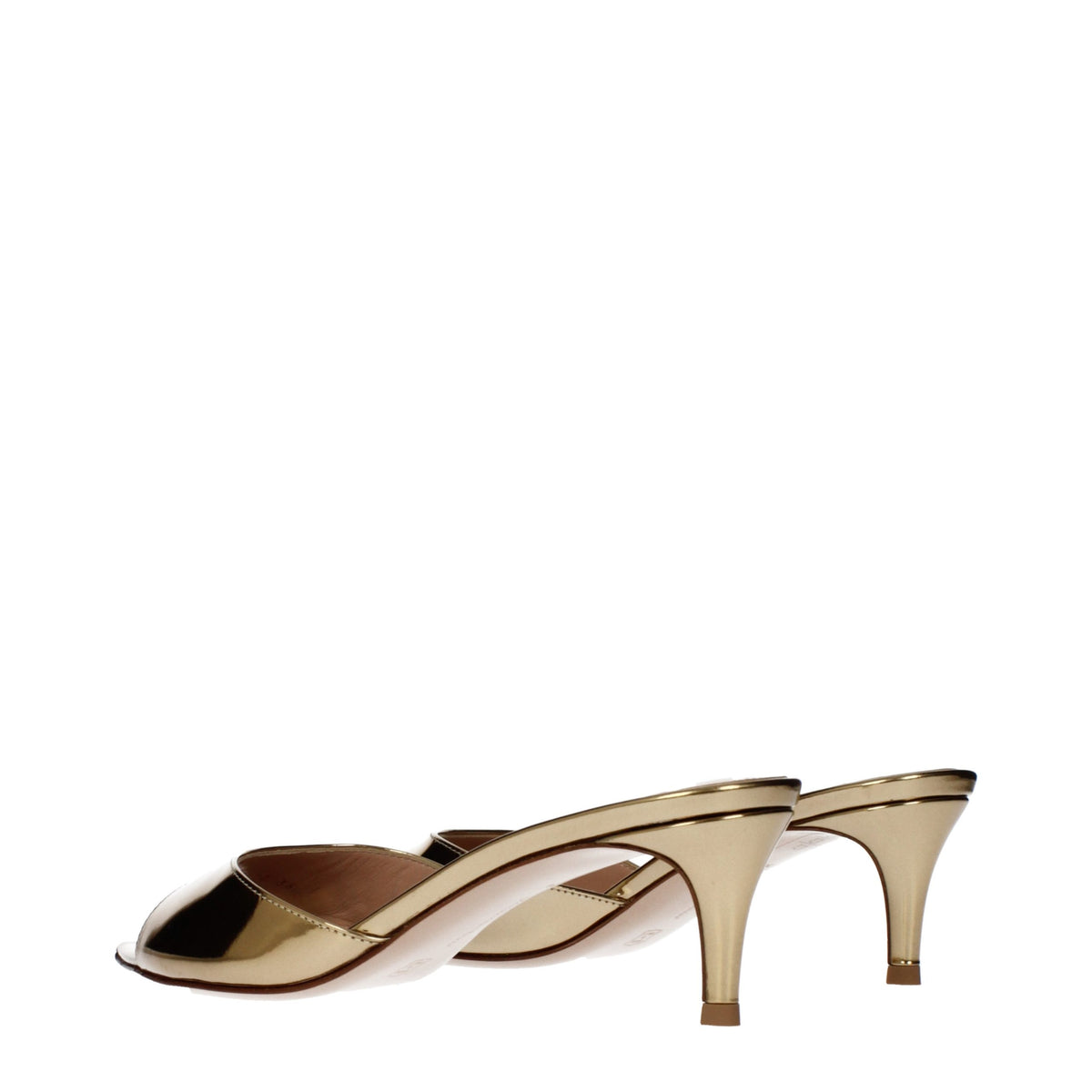 Gianvito Rossi Goldene Ledersandalen mit Plateauabsatz