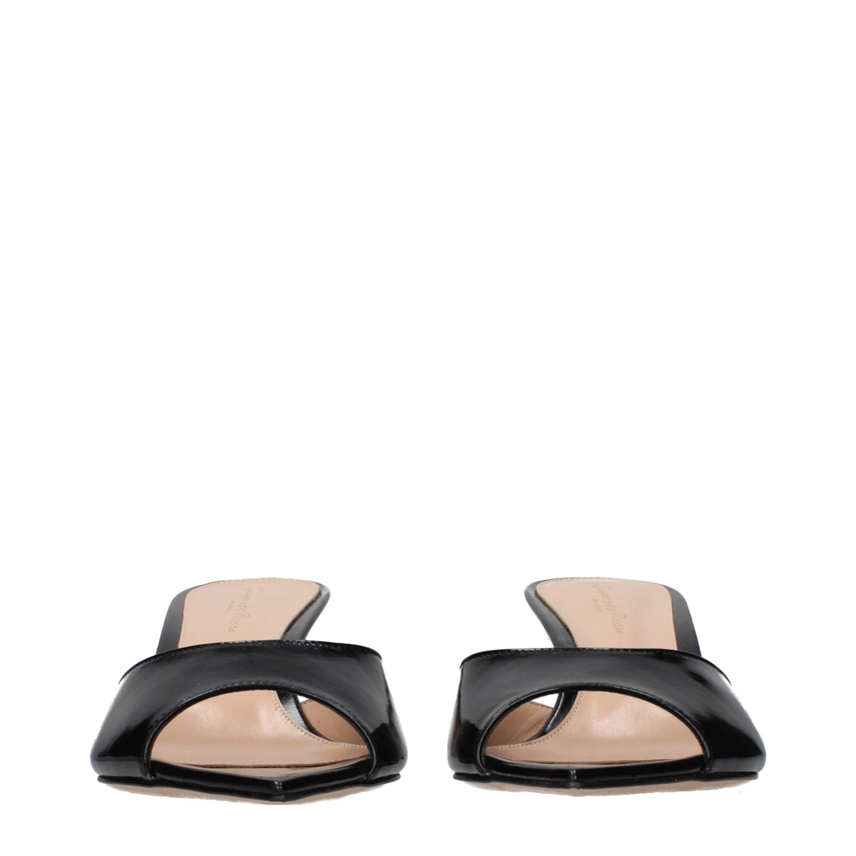 Gianvito Rossi Schwarze Leder Plateau-Sandalen