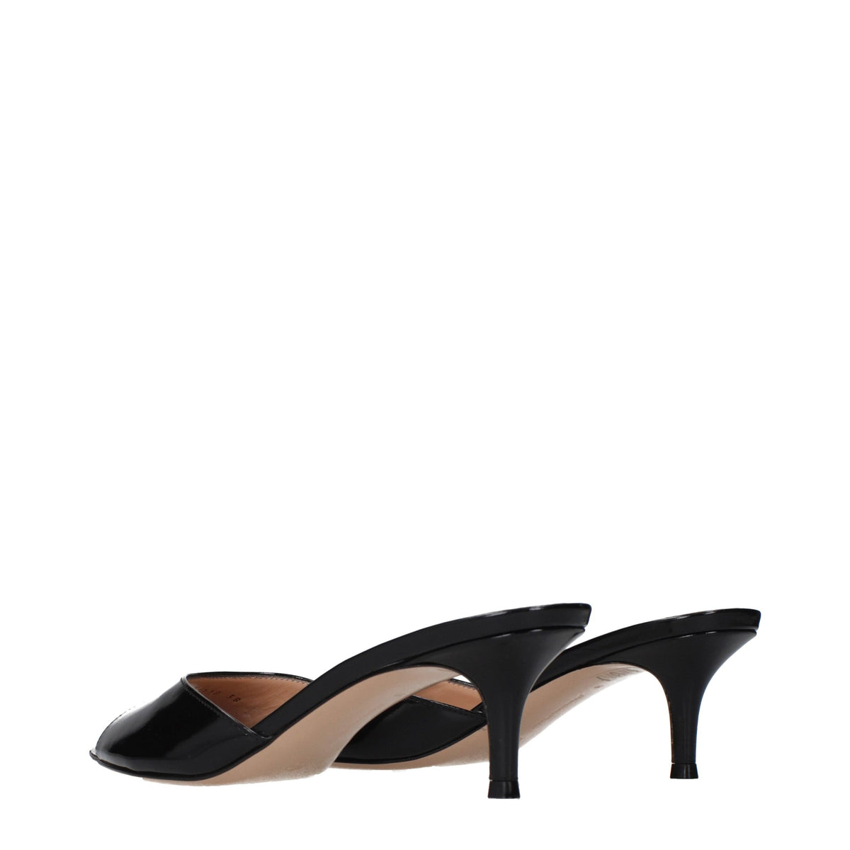 Gianvito Rossi Schwarze Leder Plateau-Sandalen