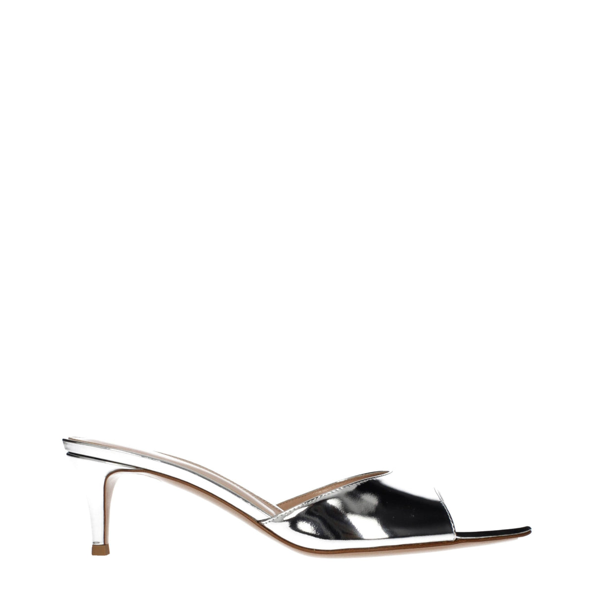 Gianvito Rossi Graue Leder-Plateau-Sandalen