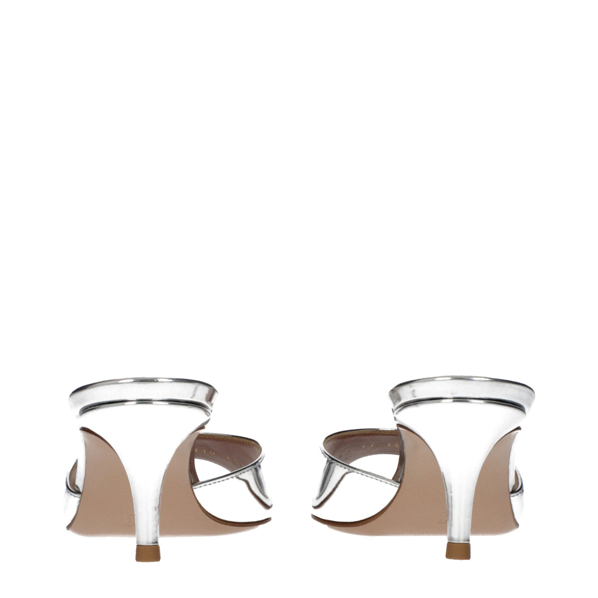 Gianvito Rossi Graue Leder-Plateau-Sandalen