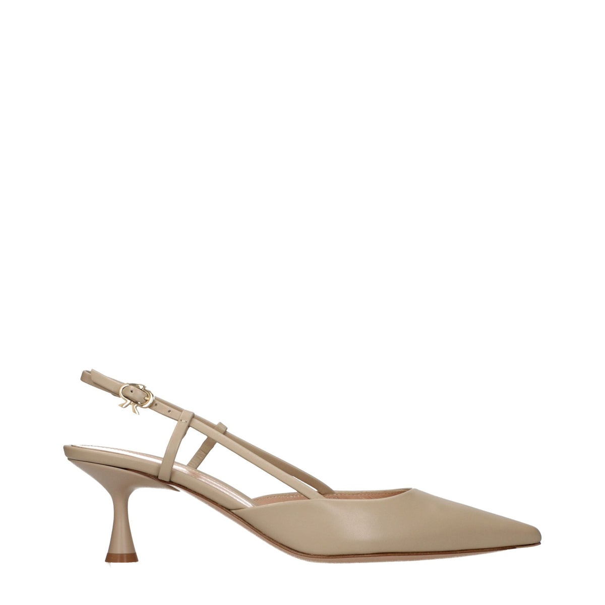 Gianvito Rossi Beige Leder Pumps mit hohem Absatz