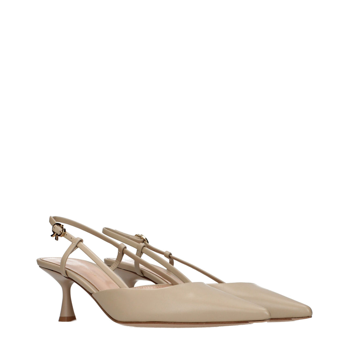 Gianvito Rossi Beige Leder Pumps mit hohem Absatz