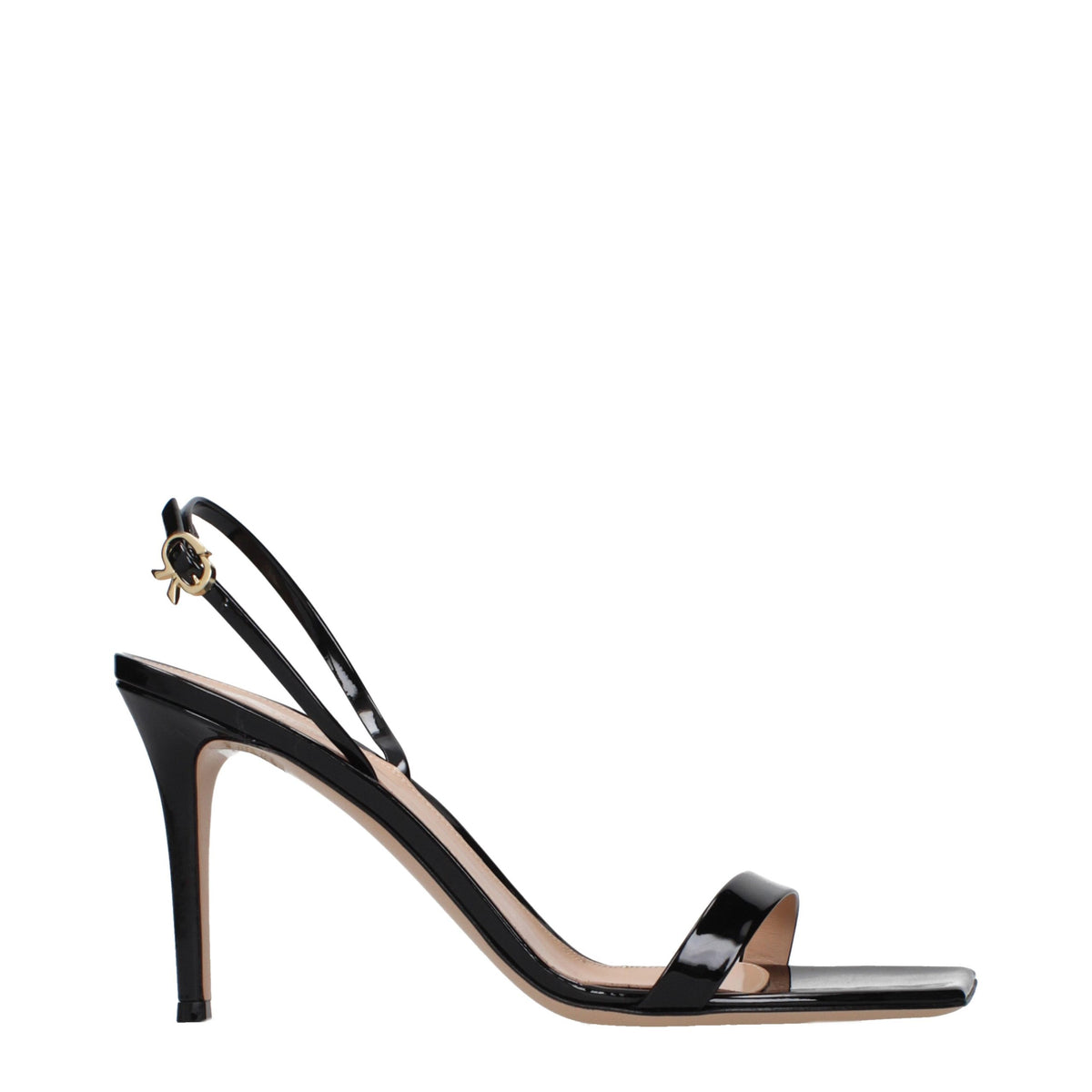 Gianvito Rossi Schwarze Leder-Stiletto-Sandalen