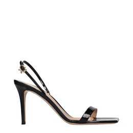 Gianvito Rossi Schwarze Leder-Stiletto-Sandalen