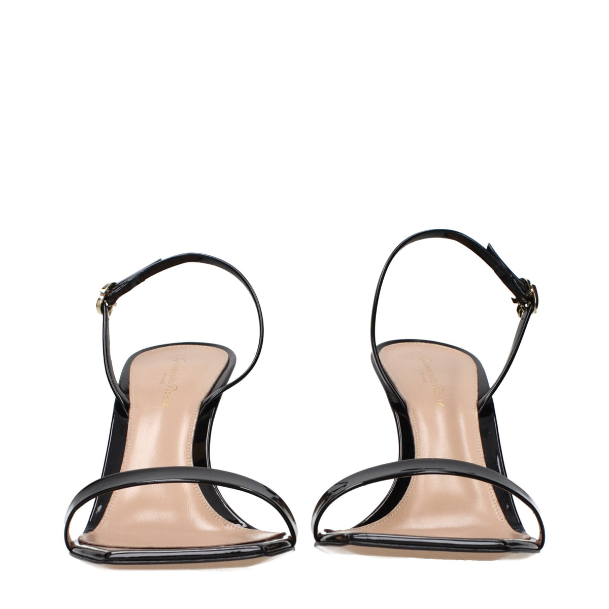 Gianvito Rossi Schwarze Leder-Stiletto-Sandalen