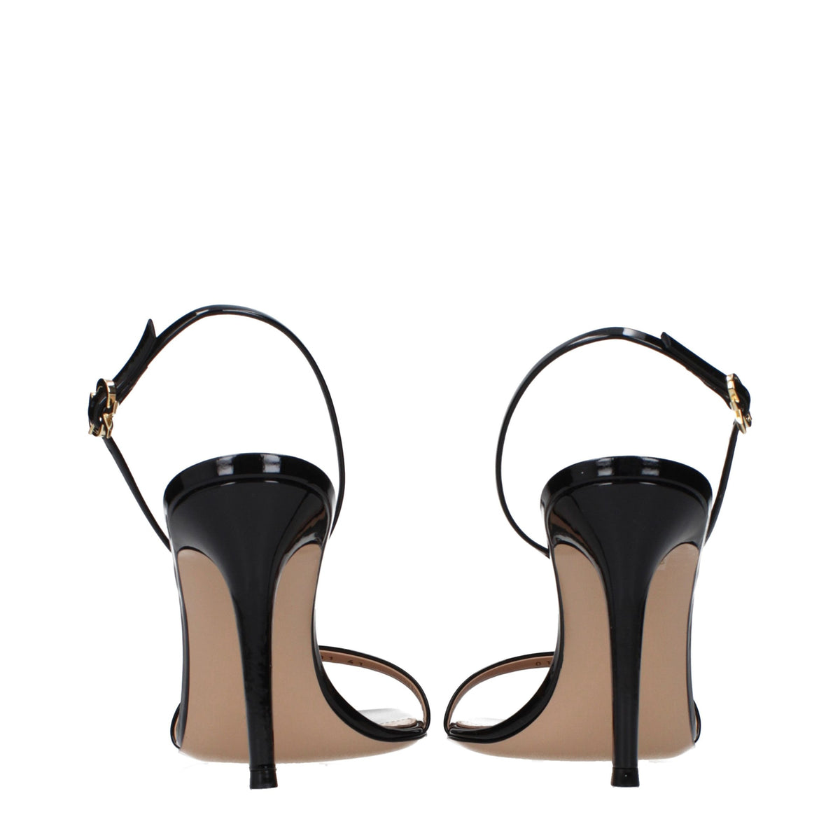 Gianvito Rossi Schwarze Leder-Stiletto-Sandalen