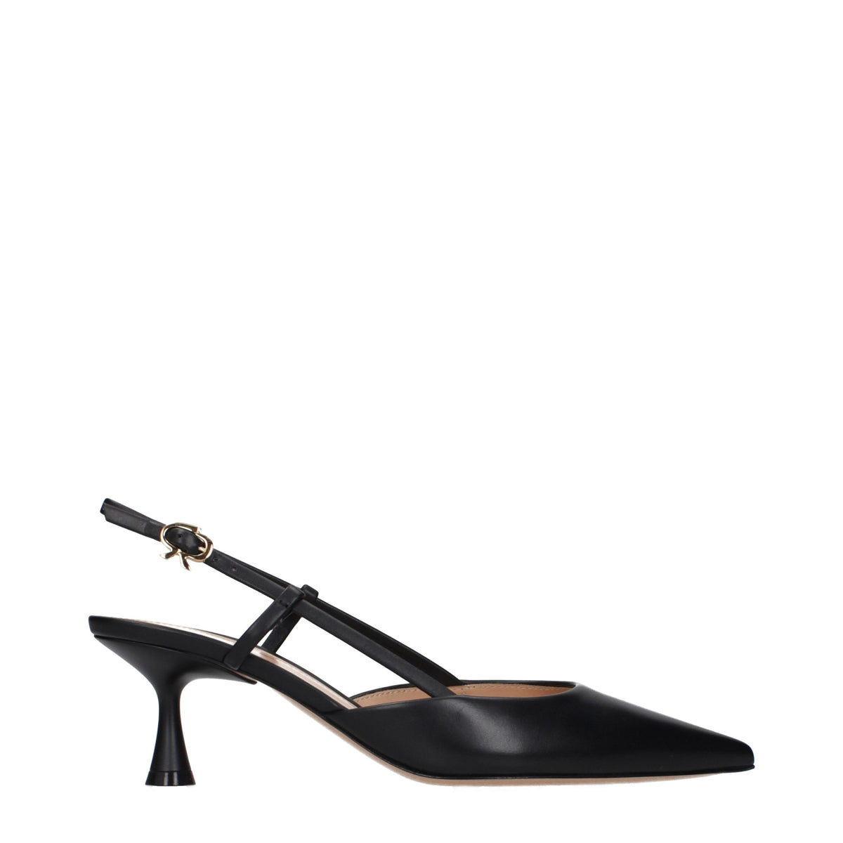 Gianvito Rossi Schwarze Leder Pumps mit mittlerem Absatz