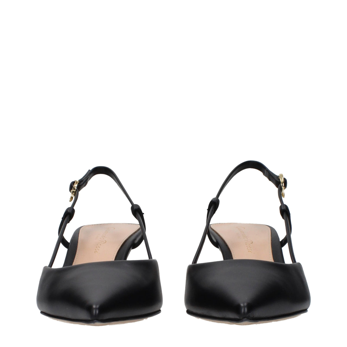 Gianvito Rossi Schwarze Leder Pumps mit mittlerem Absatz