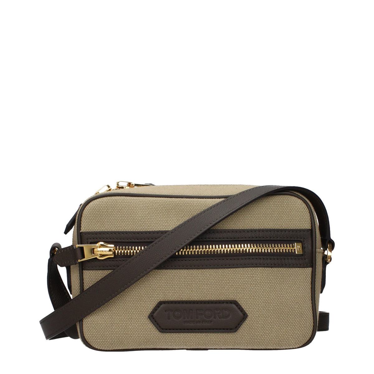 Tom Ford Beige Stoff-Umhängetasche