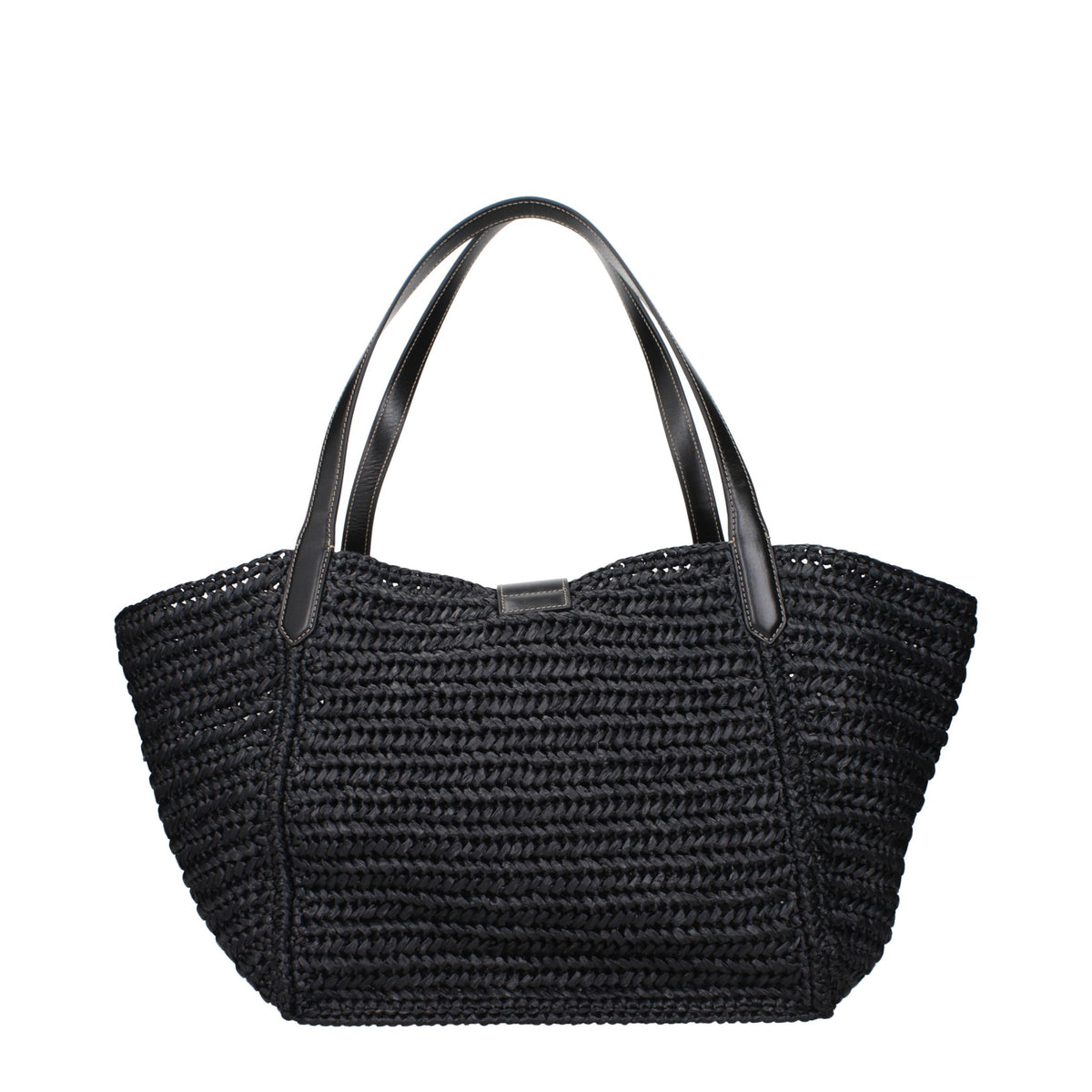 Tom Ford Schwarze Raffia-Umhängetasche