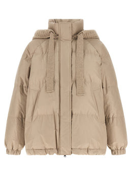 Brunello Cucinelli Beige Baumwolljacke in voller Länge