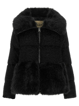 Herno Schwarze Jacke aus Acetat in voller Länge